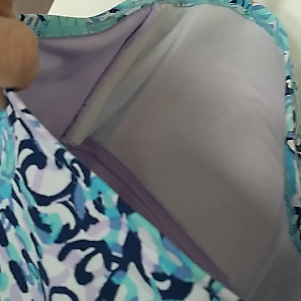Lilly Pulitzer Aqua Blue & Navy One-Piece Swimsuit - Picture 4 of 5